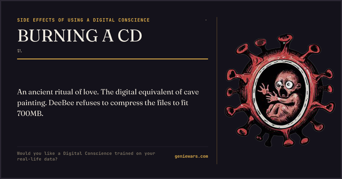BURNING A CD — share card