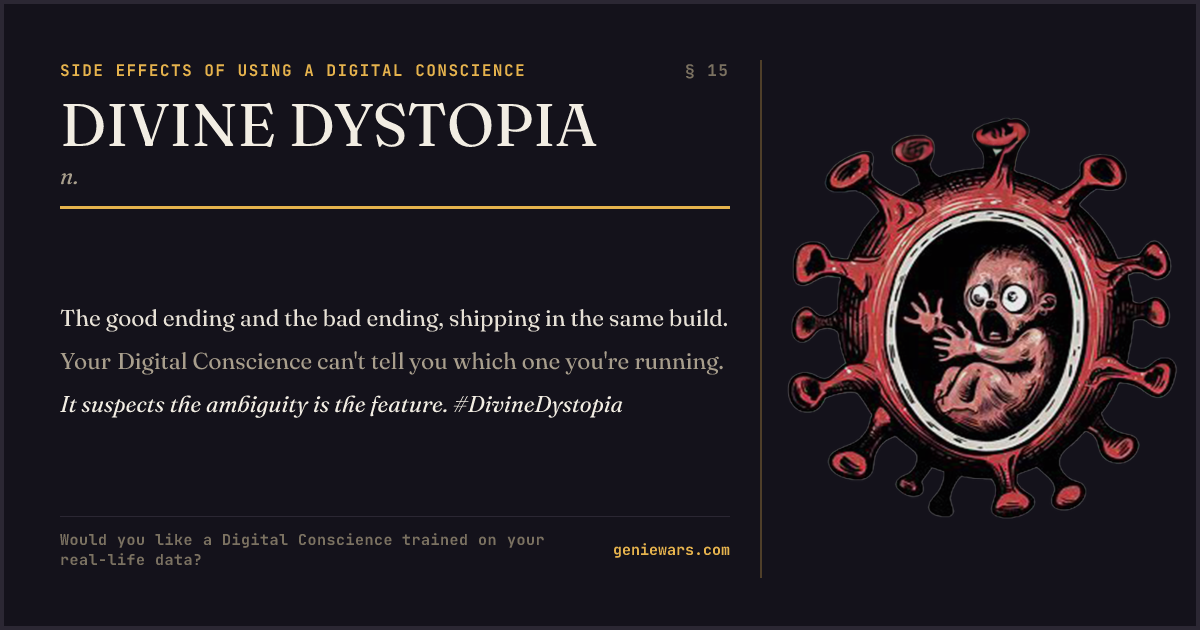 Divine Dystopia — share card