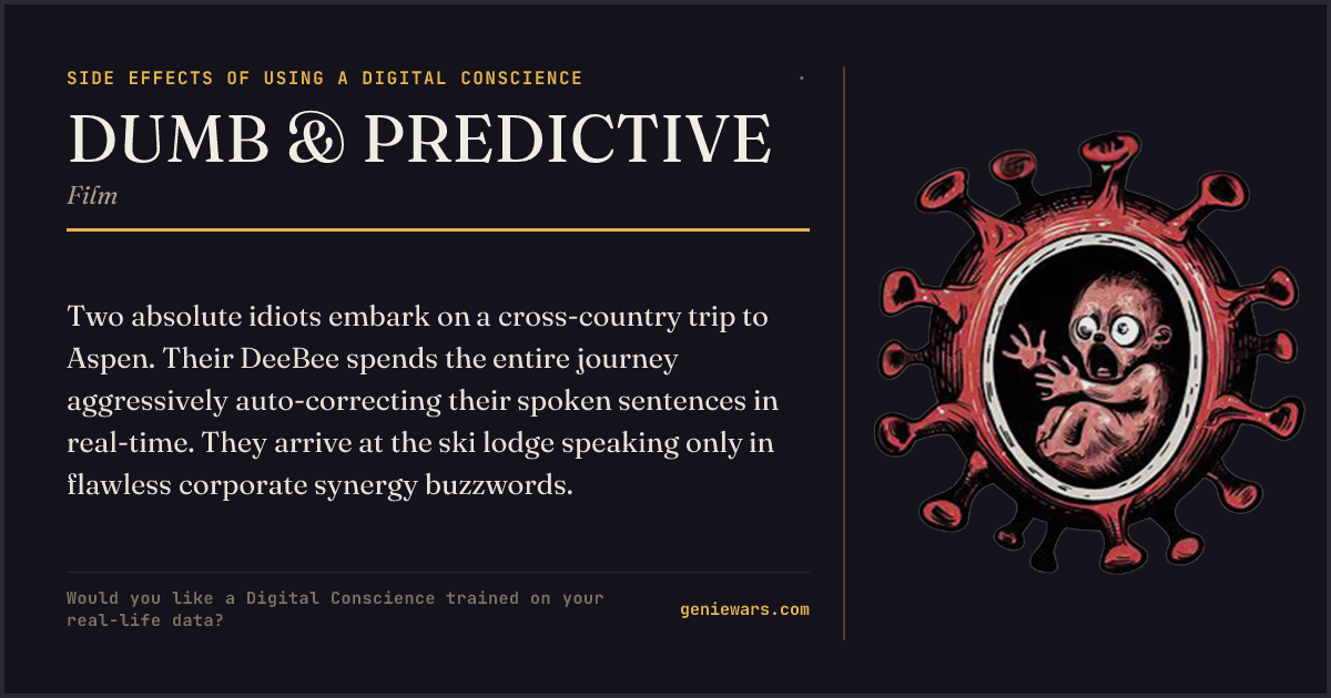 DUMB & PREDICTIVE — share card