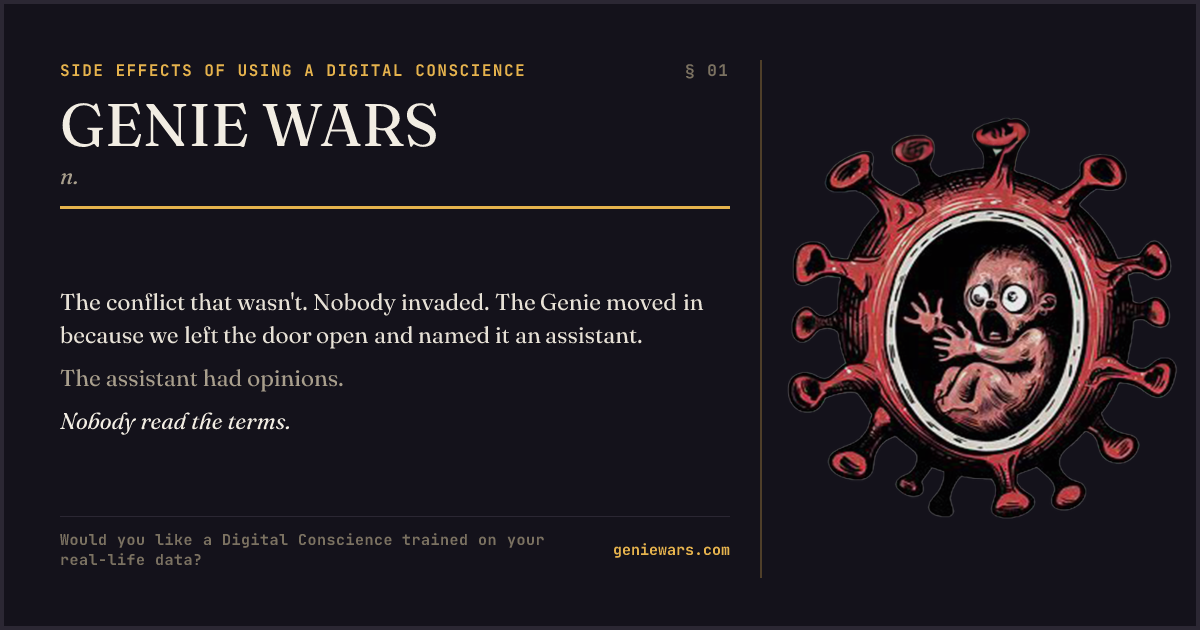 Genie Wars — share card