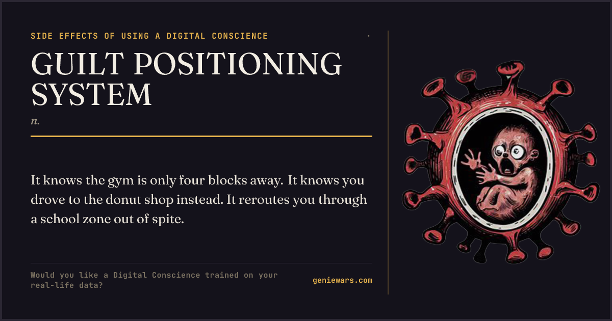 GUILT POSITIONING SYSTEM — share card