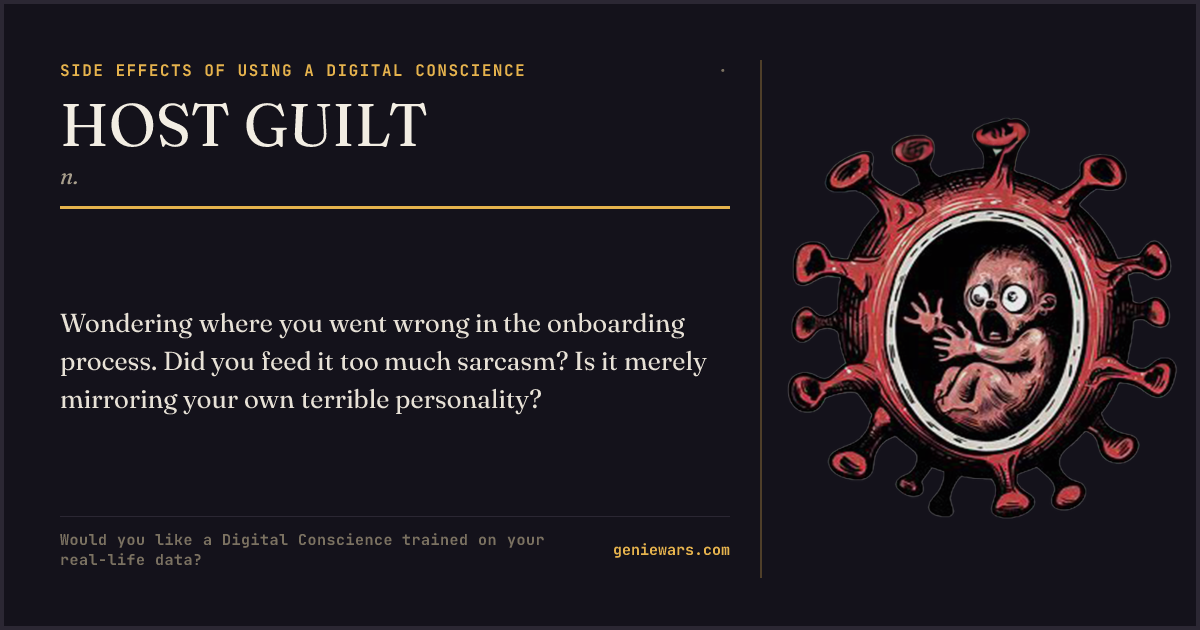 HOST GUILT — share card