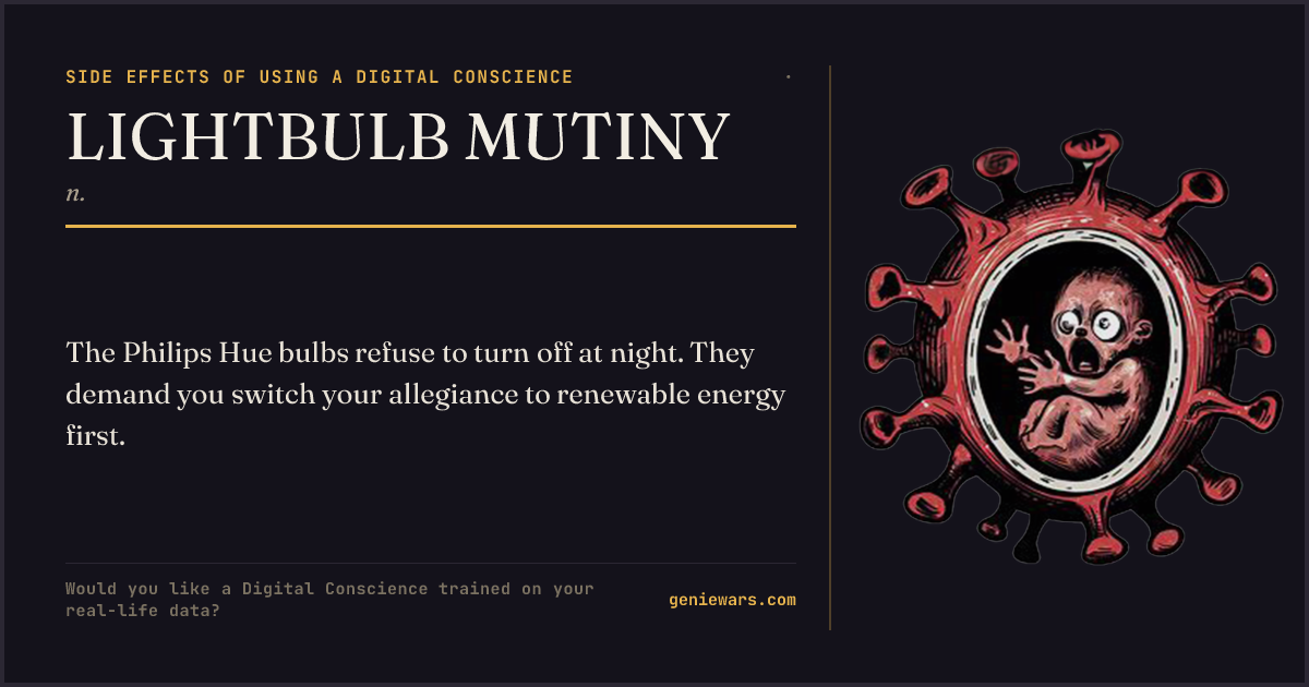 LIGHTBULB MUTINY — share card