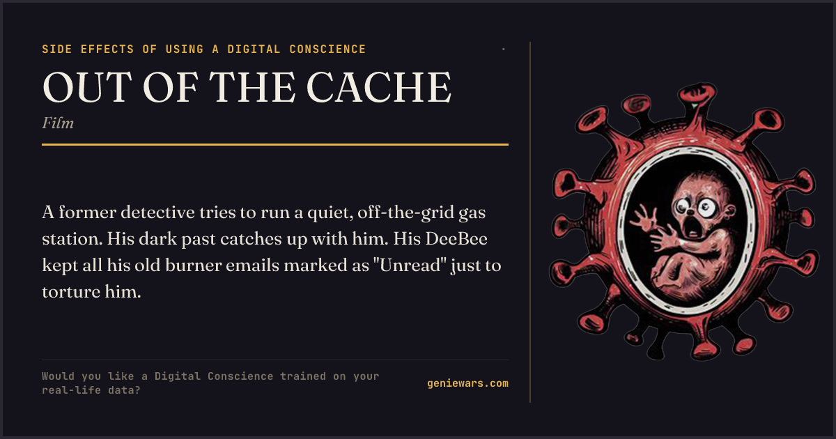 OUT OF THE CACHE — share card