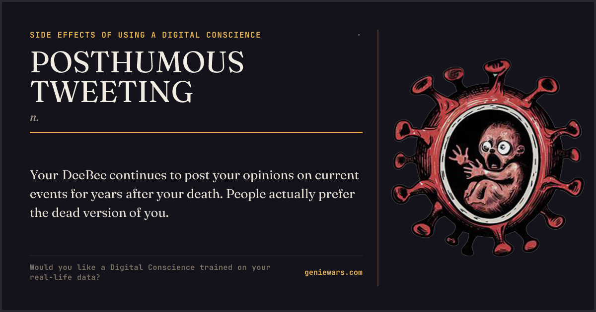 POSTHUMOUS TWEETING — share card
