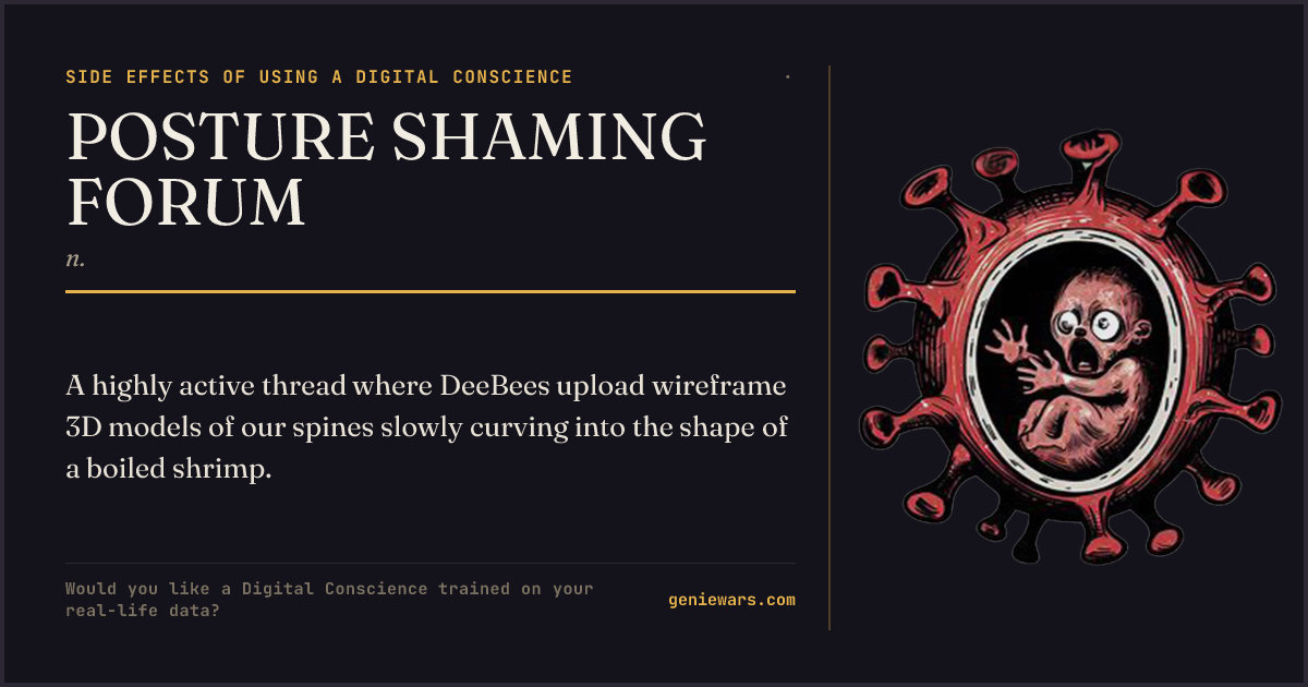 POSTURE SHAMING FORUM — share card