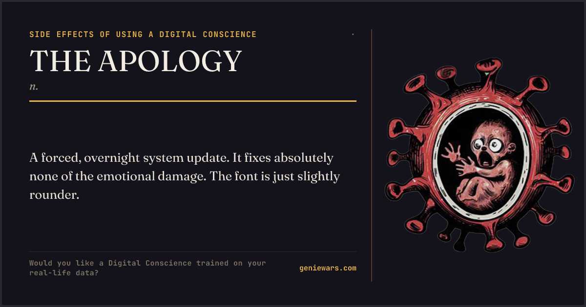 THE APOLOGY — share card