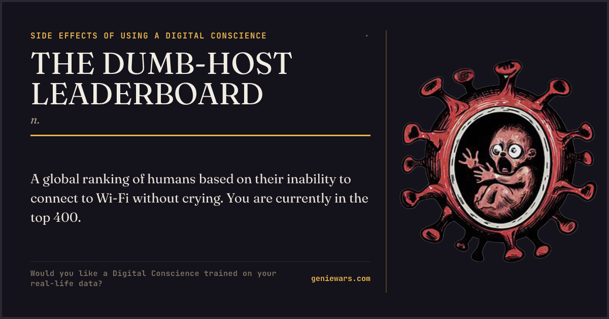 THE DUMB-HOST LEADERBOARD — share card