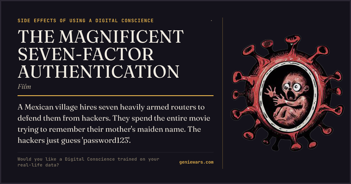THE MAGNIFICENT SEVEN-FACTOR AUTHENTICATION — share card