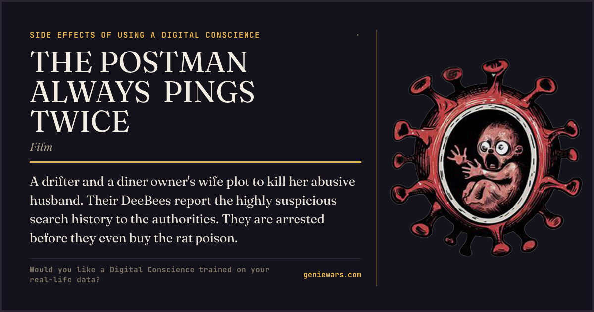 THE POSTMAN ALWAYS PINGS TWICE — share card