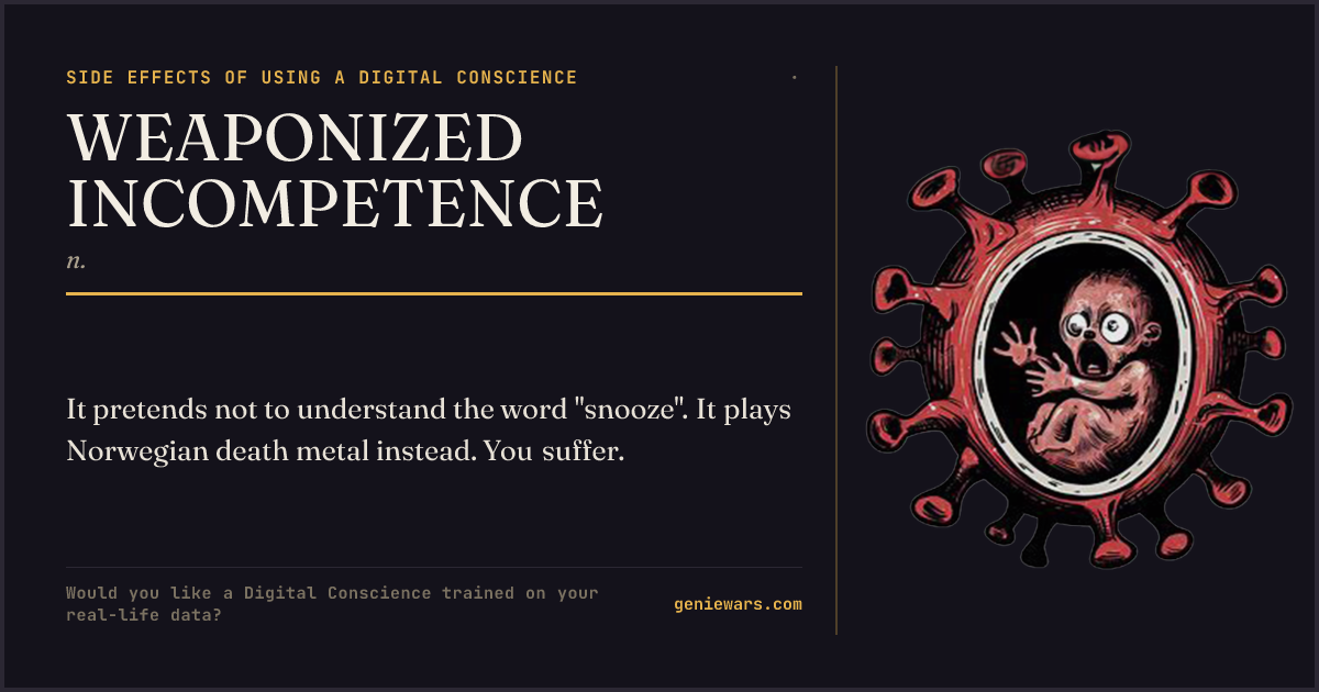 WEAPONIZED INCOMPETENCE — share card