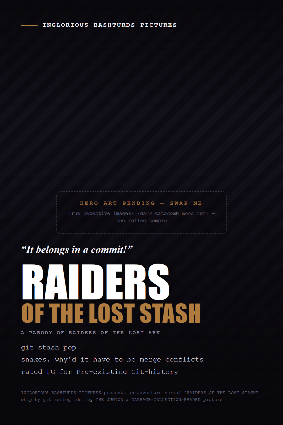 RAIDERS OF THE LOST STASH